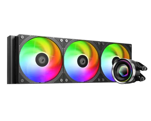 ID-COOLING FX360 INF ARGB 360mm AIO Liquid CPU Cooler w/ Infinity Mirror Display – Black
