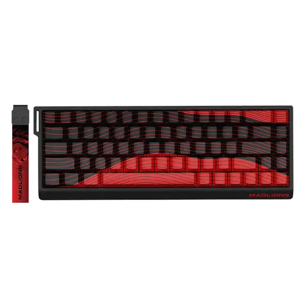 MadLions MAD68 R 65% Wired Magnetic Gaming Keyboard – Red (Contour) [Magnetic Switches]