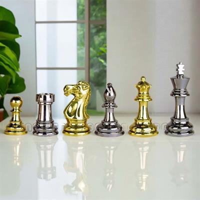 Premium Solid Brass Staunton Series Chess Pieces Set – Luxury Chess Set with Classic Design