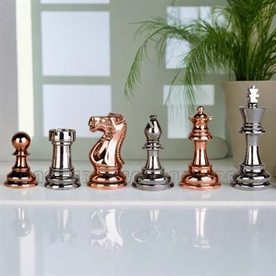 Solid Brass Staunton Series Chess Pieces Set – Premium Handcrafted Chessmen for Timeless Strategy Games