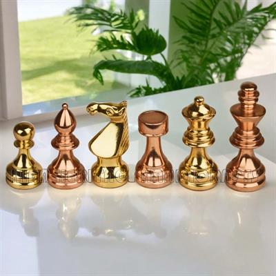 European Series Brass Chess Pieces Set – Elegant and Durable Metal Chessmen for Classic and Modern Play