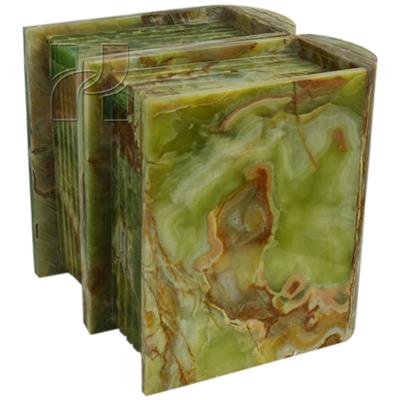 Book Shaped Companion Urn in Green Onyx 