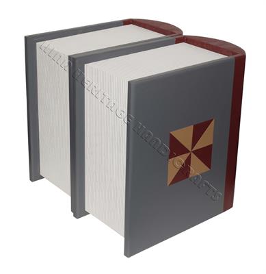 Elegant PU Leather Book-Shaped Cremation Urn with Pinwheel Texture – Memorial Keepsake Companion