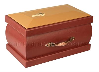 Royal Maroon PU Leather Garden Cremation Urn – Elegant & Durable Memorial Keepsake