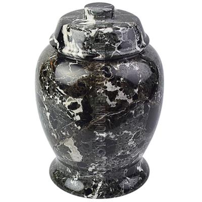 Black Zebra Marble Natural Stone Archaic Urn 