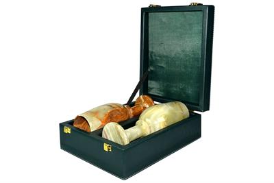 Forest Green PU Leather Storage Box for Green Onyx Wine Glass - Stylish & Durable Storage Box