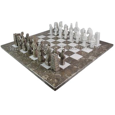 Oceanic & White Marble Royal Bishop Series Chess Set