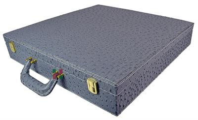 Slate Gray PU Leather Storage Box for Chess Set – Durable and Stylish Organizer for Chess Pieces