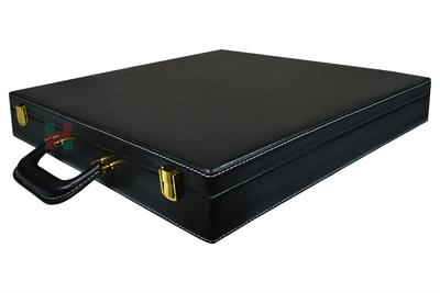 Premium Jet Black PU Leather Chess Set Storage Box - Durable & Elegant Storage Solution For Chess Set 