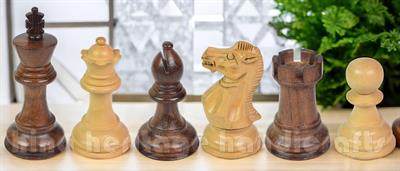 Luxury Rosewood Castle & Crown Staunton Chess Pieces – Handcrafted Wooden Tournament-Size Chessmen with Weighted Base & Felt Bottom – Heirloom Quality Staunton Series for Professional and Casual Play