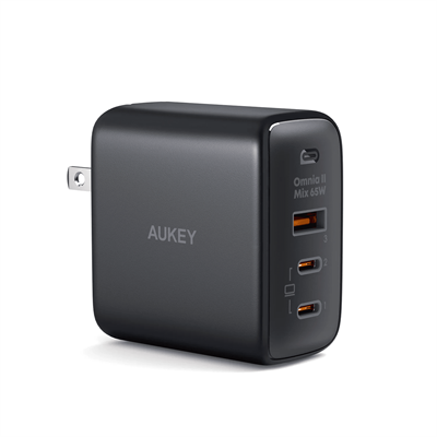 Aukey Omnia II 65w PD & Super Fast Charging With PPS Technology Wall Charger