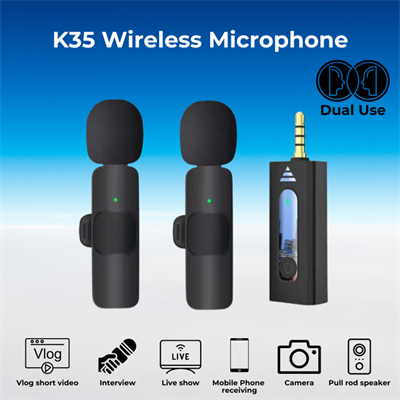 K35 Dual Wireless Microphone