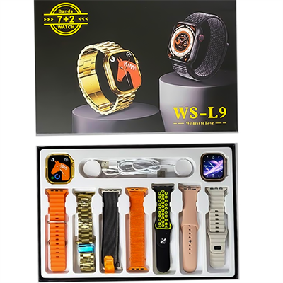  WS-L9 COUPLE WATCH 2 WATCHES WITH 7 STRAPS