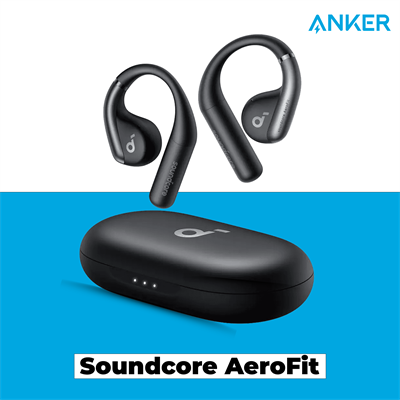 Soundcore AeroFit Open-Ear Wireless Bluetooth Earbuds