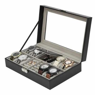 8 Slot Watch Box with Ring Holder 