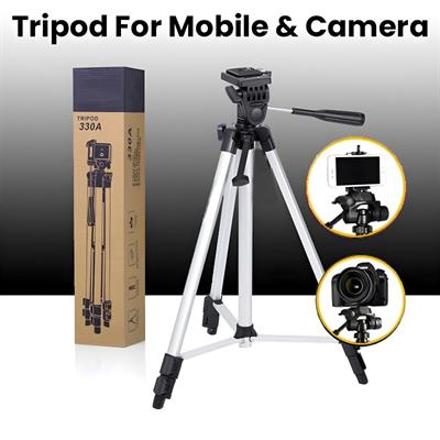 330A Multi-Functional Professional Lightweight Portable Tripod Stand For Mobile Phones And Cameras