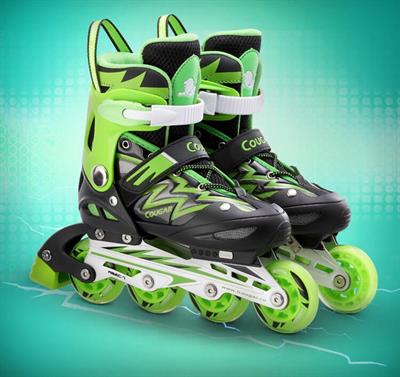 Adjustable Children Single Four-Wheel Roller Skates Skating Shoes