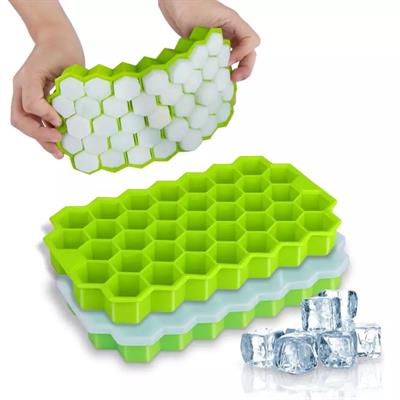 Silicone Ice Cube Tray with Lid 