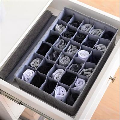 24 Grid Underwear Socks Storage Organizer with foldable closest Drawer Divider