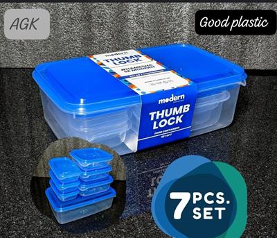 Thumb Lock Food Container set of 7