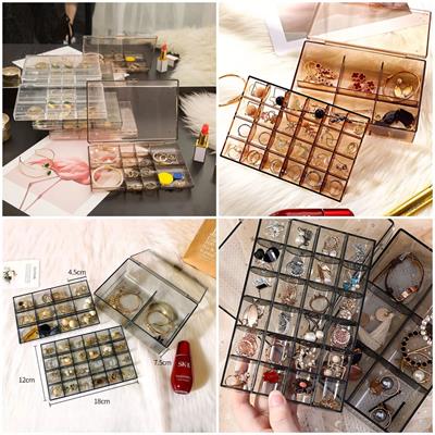 Acrylic Grid Jewelry Organizer