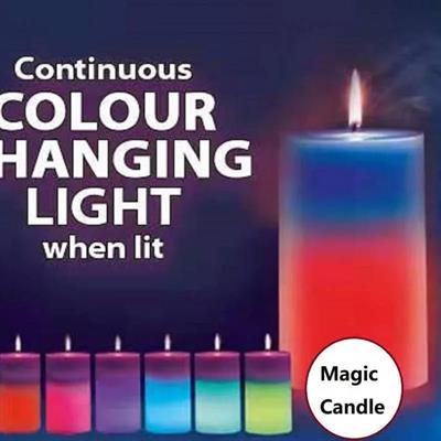 Magic Colour Changing Wax Candles Colorful LED Light Home Lighting New Type Romantic Real Flameless Flickering Holiday Candle 