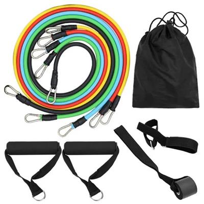 11 PCS Resistance Bands Set Fitness Puller Yoga Training Rope Strength Resistance Belt Sport Home Gym Workout Elastic Pull Rope