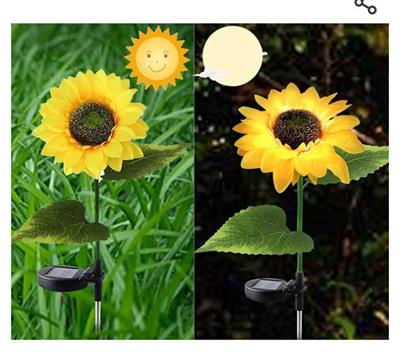 1pcs sunflower solar light waterproof led solar powered sunflower lights led outdoor garden patio lawn decoration 