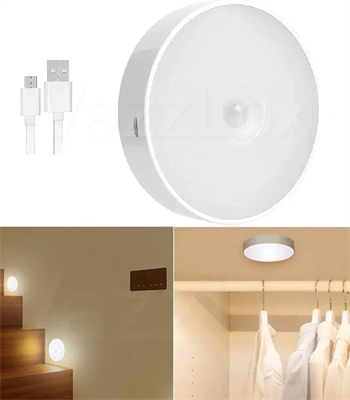 USB Motion Sensor Light Bedroom Night Light Room Decor LED Lamp Rechargeable Home Decoration For Corridors Room Aisles Lighting