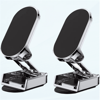 360° Rotatable Mounting Metal Magnetic Car Mobile Stand Folding Phone