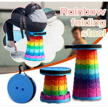 Telescopic Travel Stool - Foldable Lightweight Stool For Camping, Fishing, Hiking & Outdoor Trips