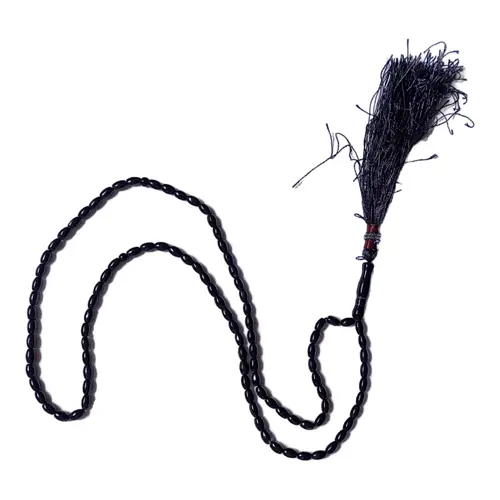 Premium Black Aqeeq Tasbih – 100 Beads