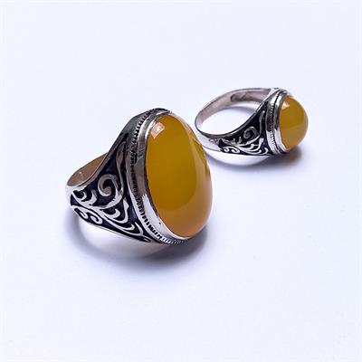 Real Zard Aqeeq Stone Ring 