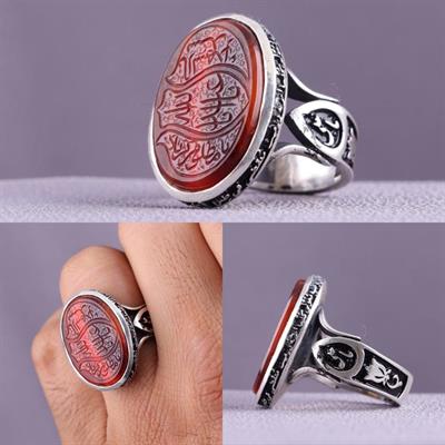 Brown Yamani aqeeq Ring 