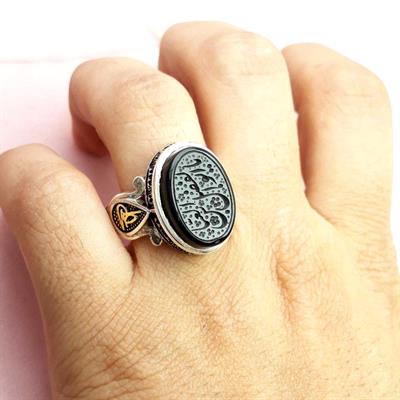 Original black agate ring