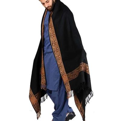 Karbalai Shaal (Wool) (Black)