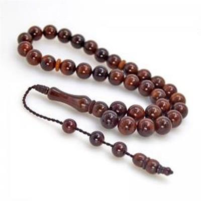 34 Beads 10mm Kuka Wood Rosary Prayer Beads Tasbeeh