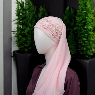 Embroidered Scarf - Pink