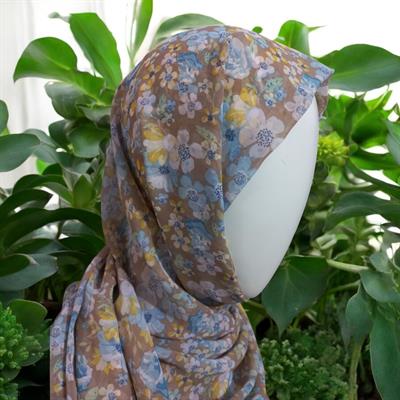 Floral Sky Blue - Square Scarf