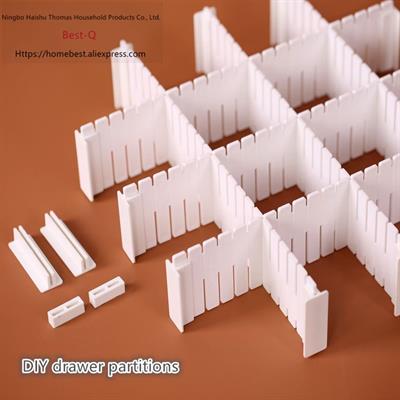 Plastic Drawer Divider Adjustable Storage Organizer 6 pcs.