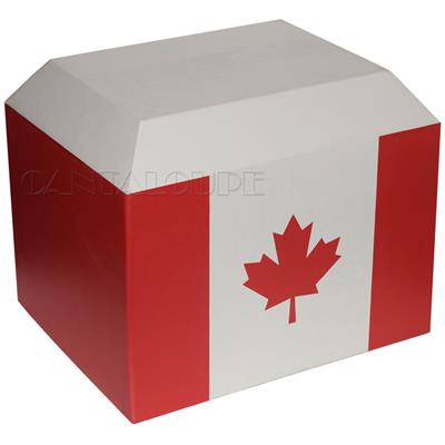 Premium Quality Leatherette Canadian Flag Cremation Ashes Urn For Adults In UK 