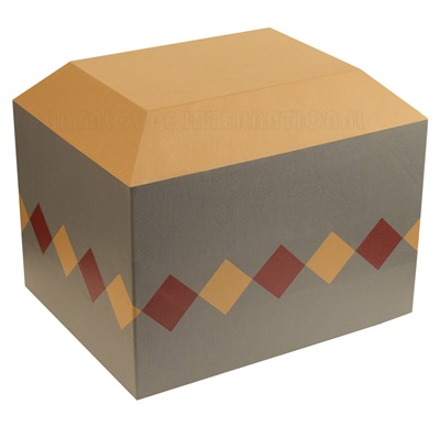 Leatherette Checkers Cremation Ashes Urn For Adults In UK 