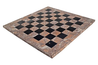 Marina Pink Marble & Black Marble Natural Stone Chess Board