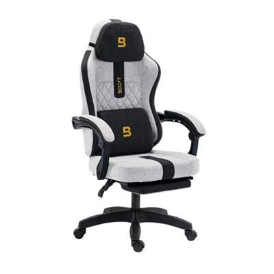 Boost Surge Pro Ergonomic Chair with Footrest (Grey - Black)