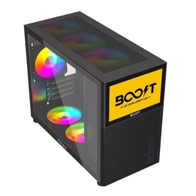 Boost T - Rex Gaming PC Case With LED Display Screen  (Without Fans)