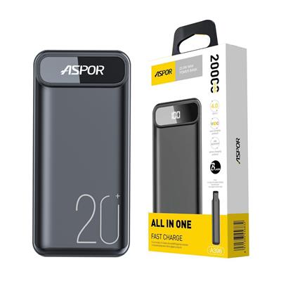 Aspor A396 Pd 20000mah 22.5w Fast Charging Power Bank