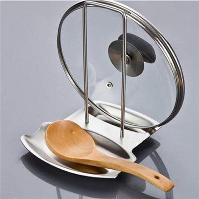 Stainless Steel Spoon Rest Pan Pot Cover Lid Stand