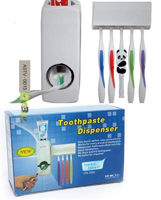 Toothpaste Dispenser + Five Toothbrush Holder