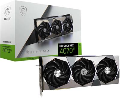 MSI Suprim X GeForce RTX 4070 Ti 12GB GDRR6X 192-Bit HDMI/DP Nvlink Tri-Frozr 3 Ada Lovelace Architecture Graphics Card (RTX 4070 Ti SUPRIM X 12G) (NEW)