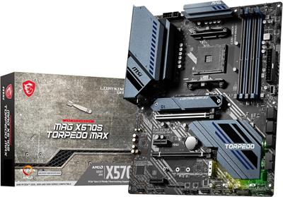MSI MAG X570S TORPEDO MAX Gaming Motherboard ATX - Supports AMD Ryzen 5000 Series Processors, AM4 - Mystic Light, 60A VRM, DDR4 Boost (5100MHz/OC), 2 x PCIe 4.0 x16, 2 x M.2 Gen4 x4, 2.5G + 1G LAN